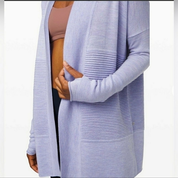 Lululemon athletica sweaters lululemon sit in lotus wrap il 100% merino wool. - Picture 1 of 15